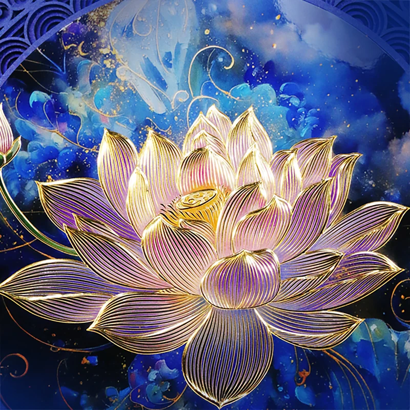 莲花纹样作品细节
